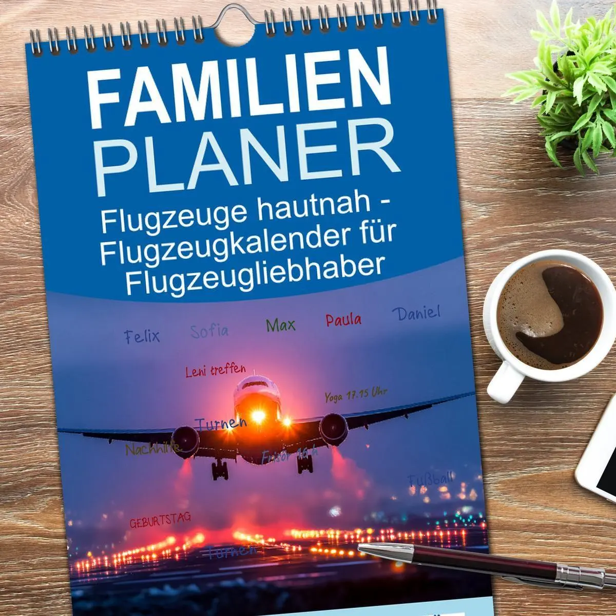 Bild: 9783516663129 | Familienplaner 2026 - Flugzeuge hautnah - Flugzeugkalender für...