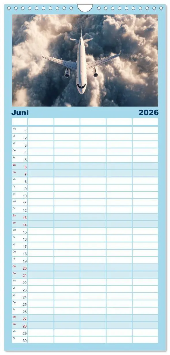 Bild: 9783516663129 | Familienplaner 2026 - Flugzeuge hautnah - Flugzeugkalender für...