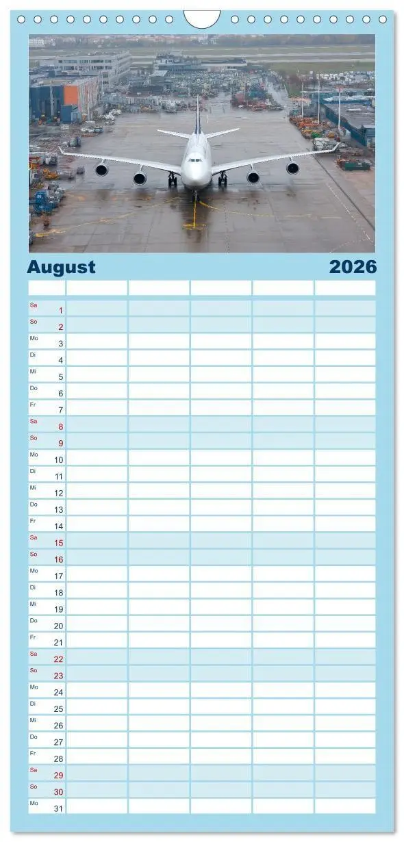 Bild: 9783516663129 | Familienplaner 2026 - Flugzeuge hautnah - Flugzeugkalender für...