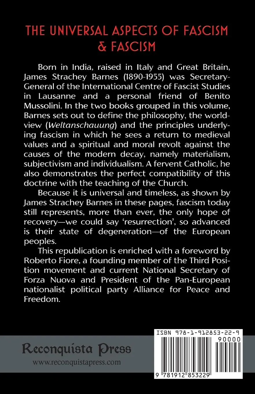 Rückseite: 9781912853229 | The Universal Aspects of Fascism &amp; Fascism | James Strachey Barnes