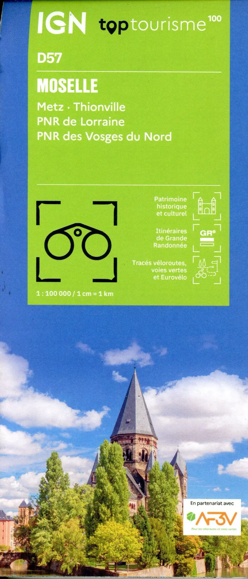Cover: 9782758553229 | 57 Moselle | 1:100000 | (Land-)Karte | IGN Top 100 départemental