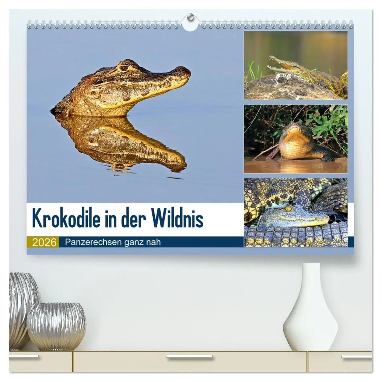 Cover: 9783457703229 | Krokodile in der Wildnis (hochwertiger Premium Wandkalender 2026...