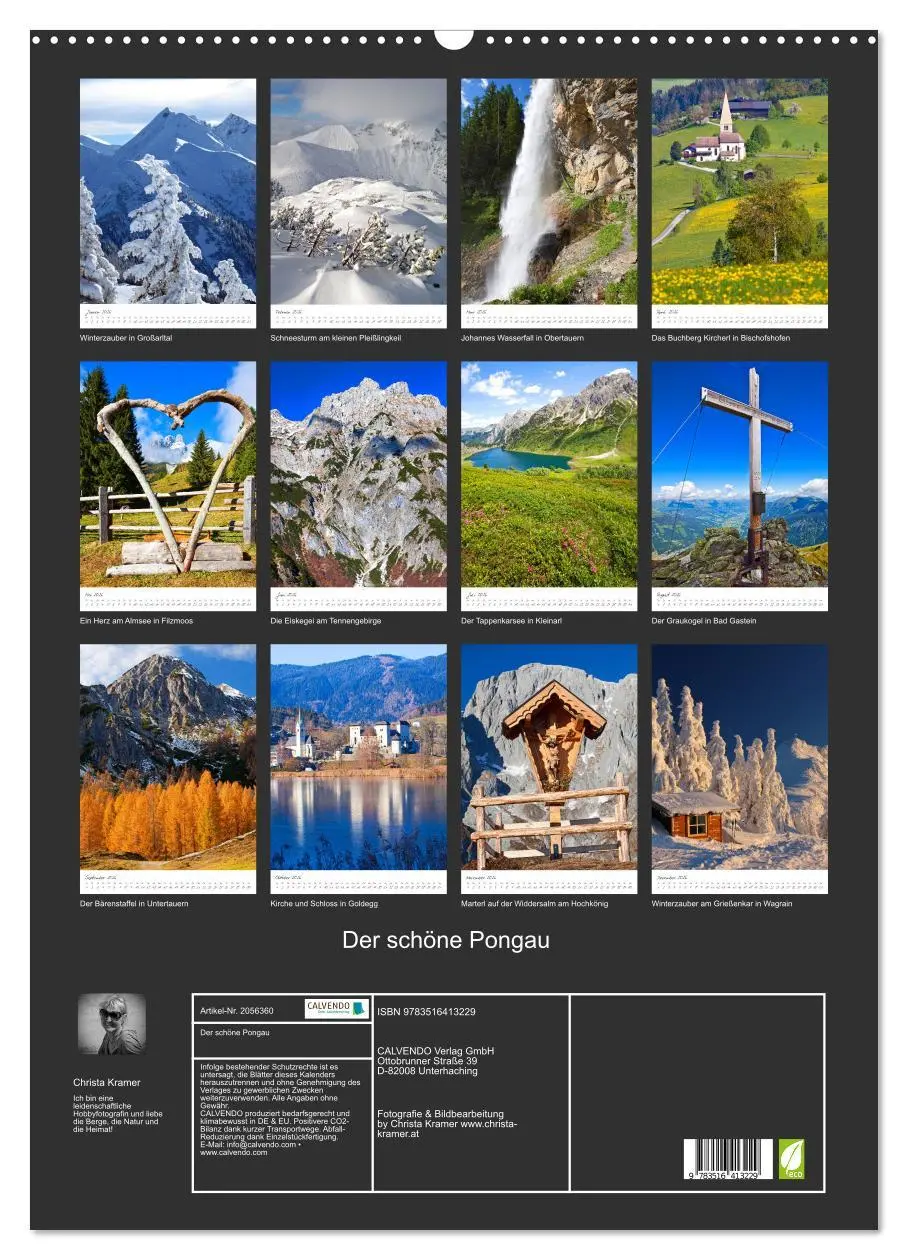 Bild: 9783516413229 | Der schöne Pongau (Wandkalender 2026 DIN A2 hoch), CALVENDO...