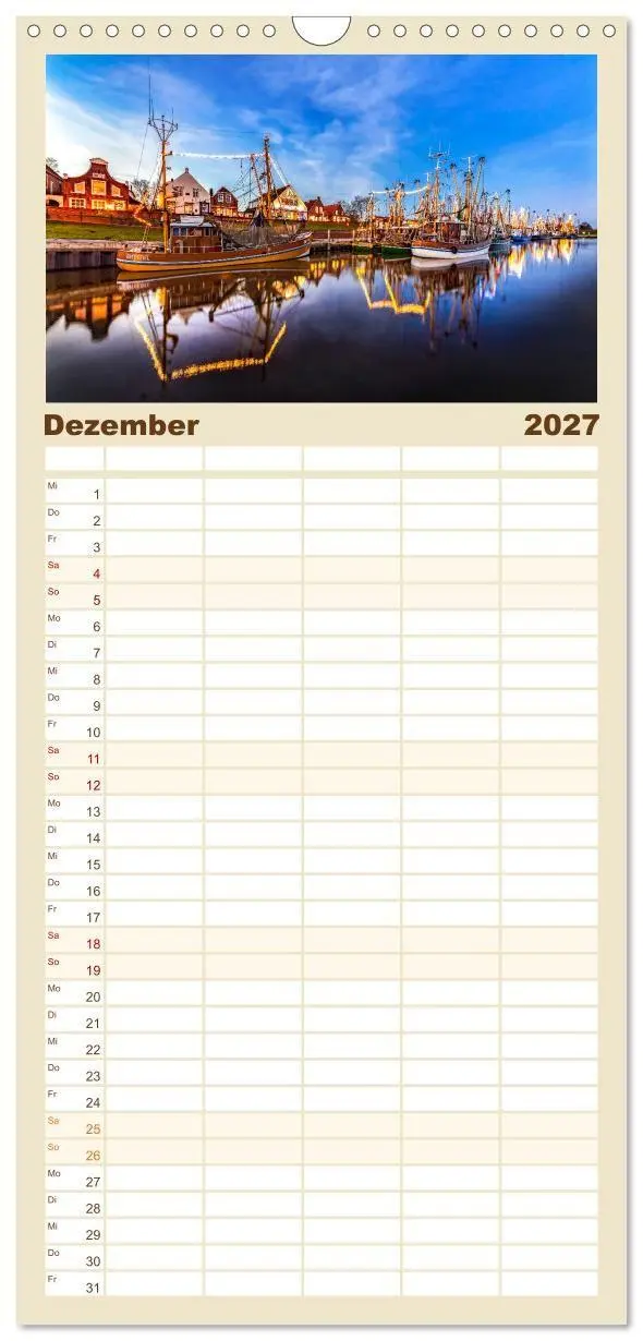Bild: 9783594323229 | Familienplaner 2027 - NORDSEE-VERLIEBT mit 5 Spalten (Wandkalender,...