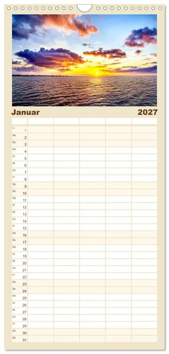 Bild: 9783594323229 | Familienplaner 2027 - NORDSEE-VERLIEBT mit 5 Spalten (Wandkalender,...