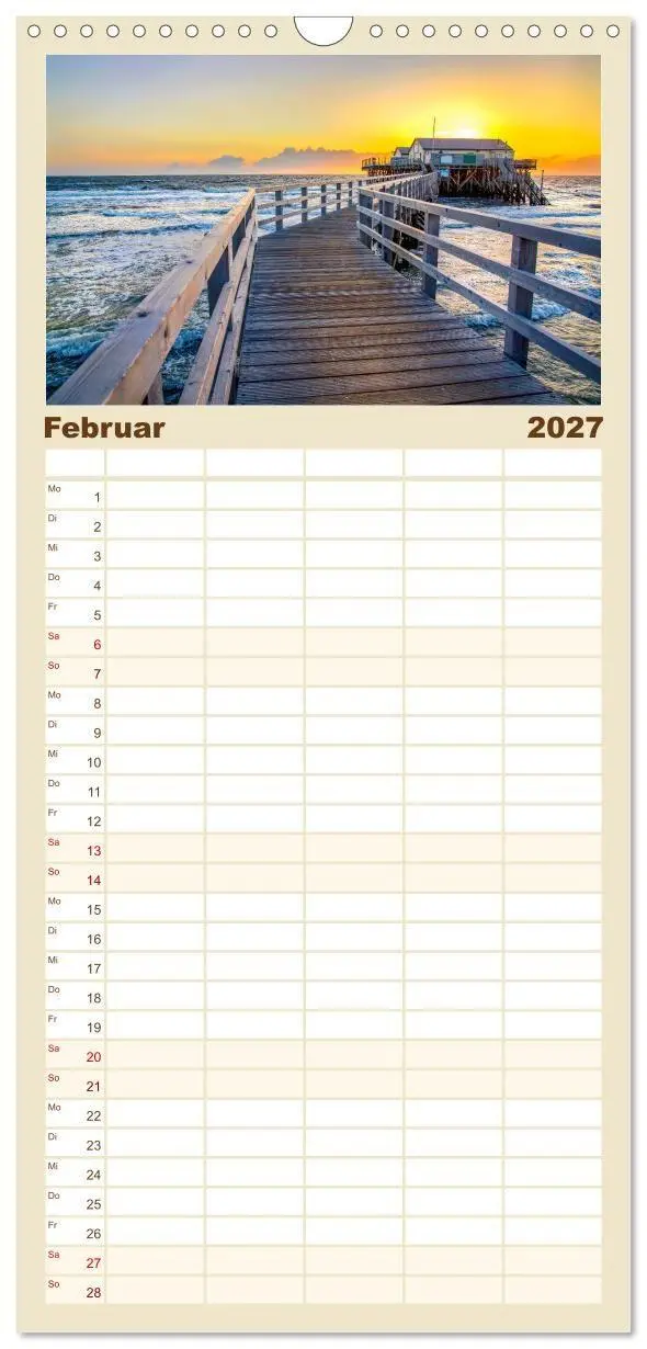 Bild: 9783594323229 | Familienplaner 2027 - NORDSEE-VERLIEBT mit 5 Spalten (Wandkalender,...