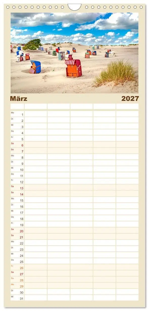 Bild: 9783594323229 | Familienplaner 2027 - NORDSEE-VERLIEBT mit 5 Spalten (Wandkalender,...