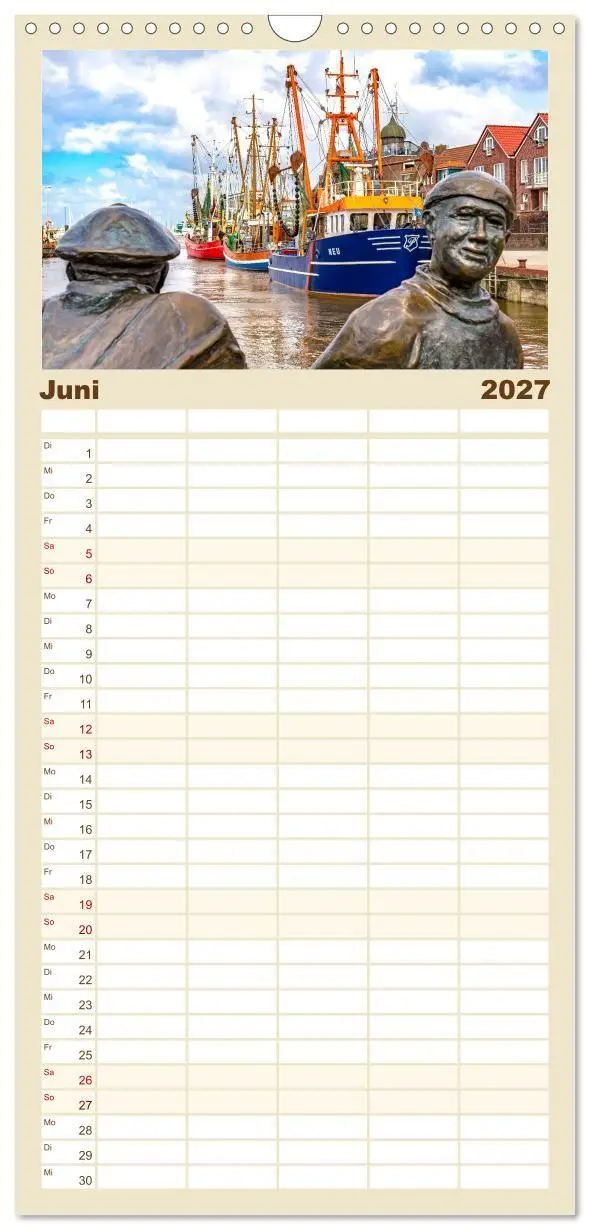 Bild: 9783594323229 | Familienplaner 2027 - NORDSEE-VERLIEBT mit 5 Spalten (Wandkalender,...