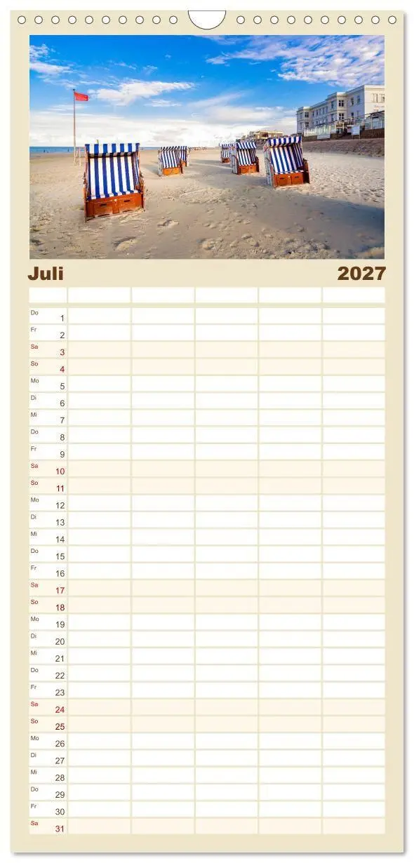 Bild: 9783594323229 | Familienplaner 2027 - NORDSEE-VERLIEBT mit 5 Spalten (Wandkalender,...