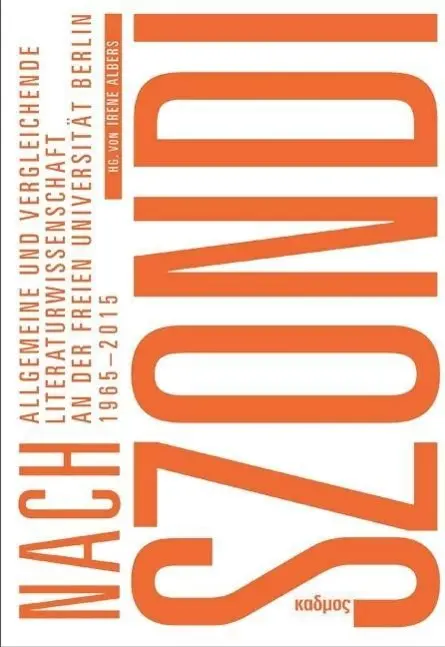 Cover: 9783865993229 | Nach Szondi | Irene Albers | Taschenbuch | 544 S. | Deutsch | 2016