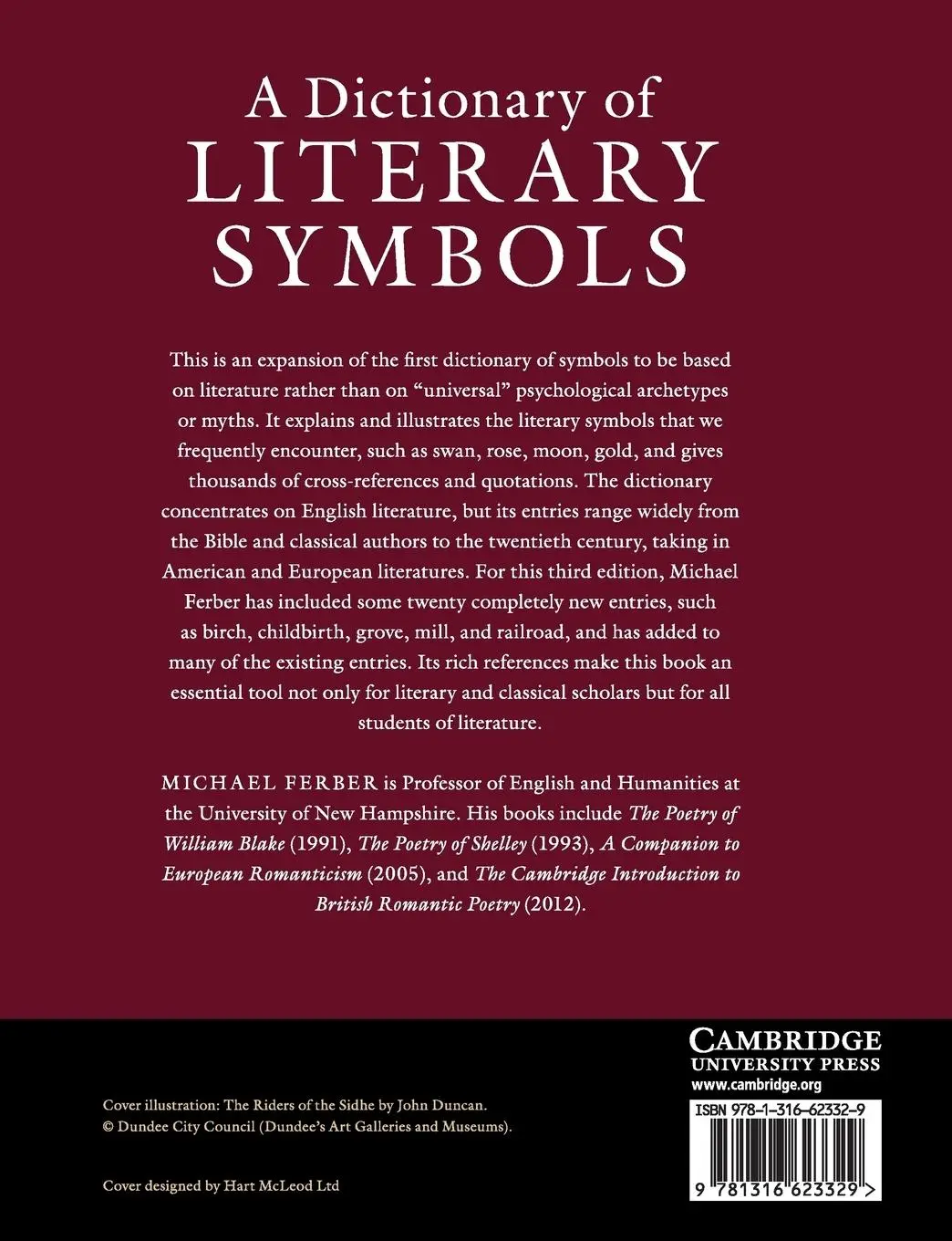Rückseite: 9781316623329 | A Dictionary of Literary Symbols | Michael Ferber | Taschenbuch | 2019