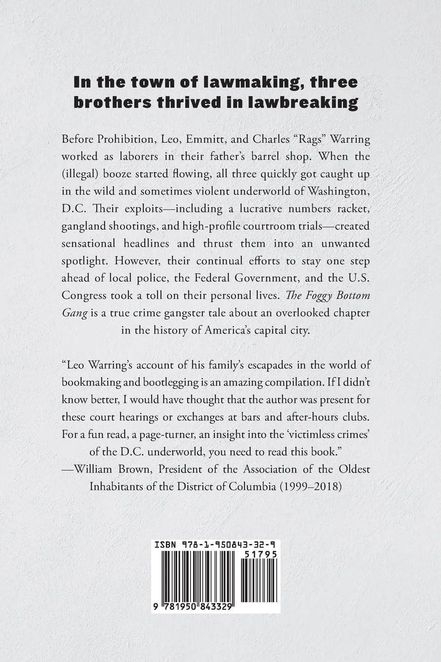 Rückseite: 9781950843329 | The Foggy Bottom Gang | Leo Warring | Taschenbuch | Paperback | 2020