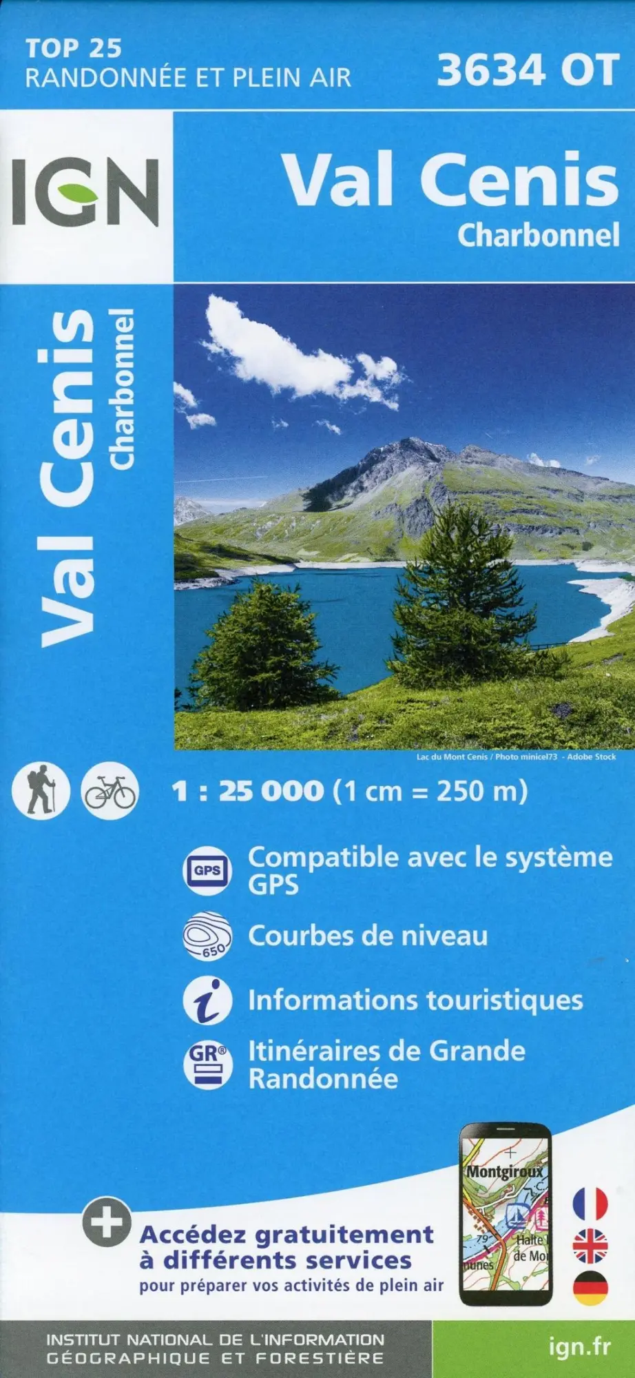 Cover: 9782758543329 | Val Cenis Charbonnel 1 : 25 000 | (Land-)Karte | Deutsch | 2019