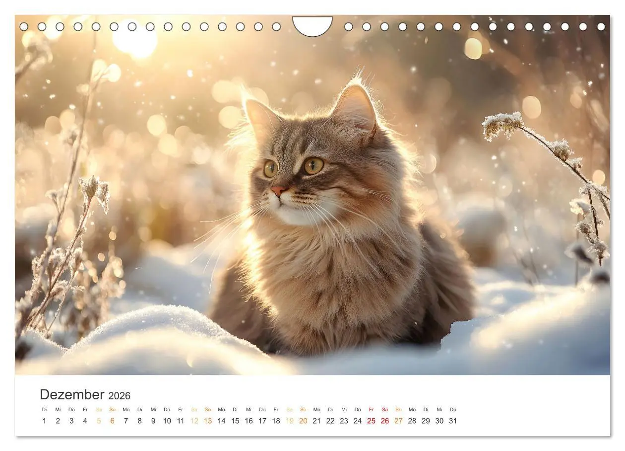 Bild: 9783457313329 | Katzen - sanfte Schönheiten (Wandkalender 2026 DIN A4 quer),...