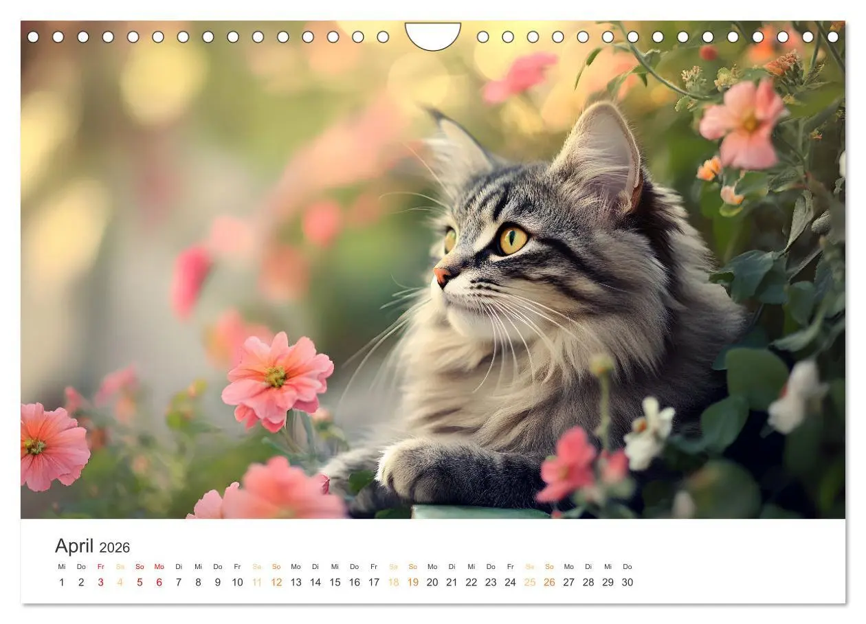 Bild: 9783457313329 | Katzen - sanfte Schönheiten (Wandkalender 2026 DIN A4 quer),...