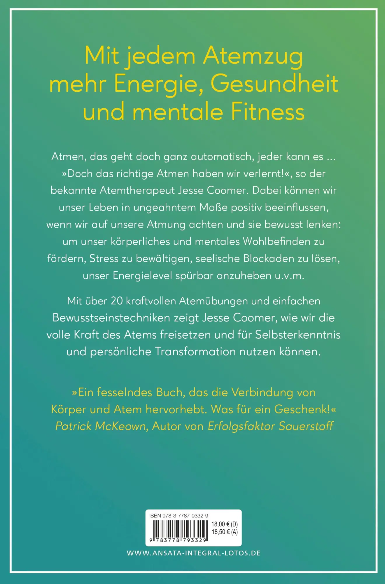 Bild: 9783778793329 | Die Sprache des Atems | Jesse Coomer | Taschenbuch | 272 S. | Deutsch