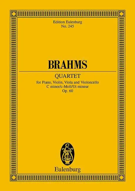 Cover: 9783795763329 | Piano Quartet Op 60 C Minor | Johannes Brahms | Studienpartitur | 1981
