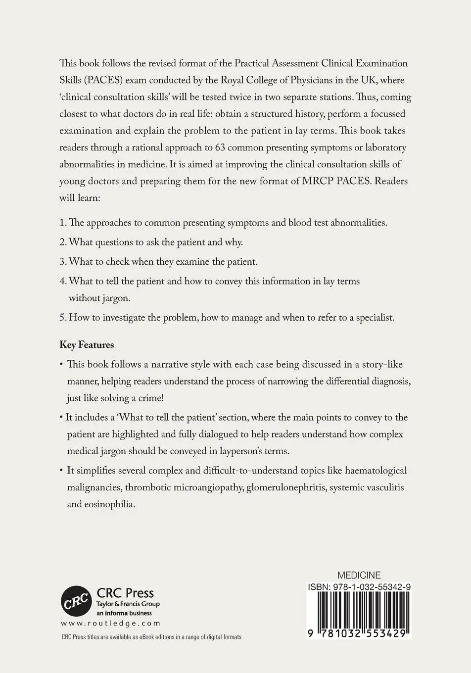 Rückseite: 9781032553429 | Clinical Consultation Skills in Medicine | A Primer for MRCP PACES