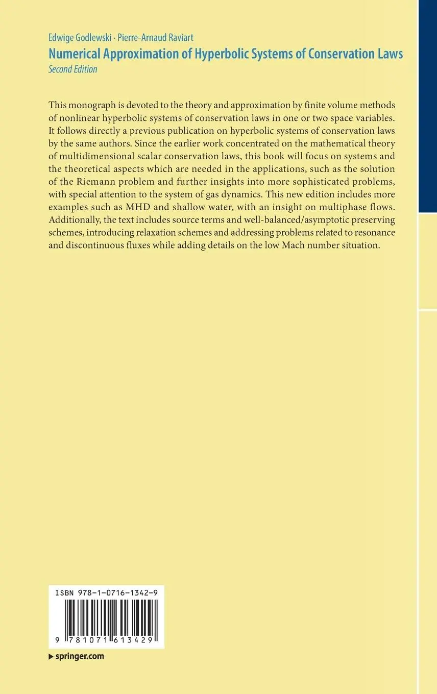 Rückseite: 9781071613429 | Numerical Approximation of Hyperbolic Systems of Conservation Laws