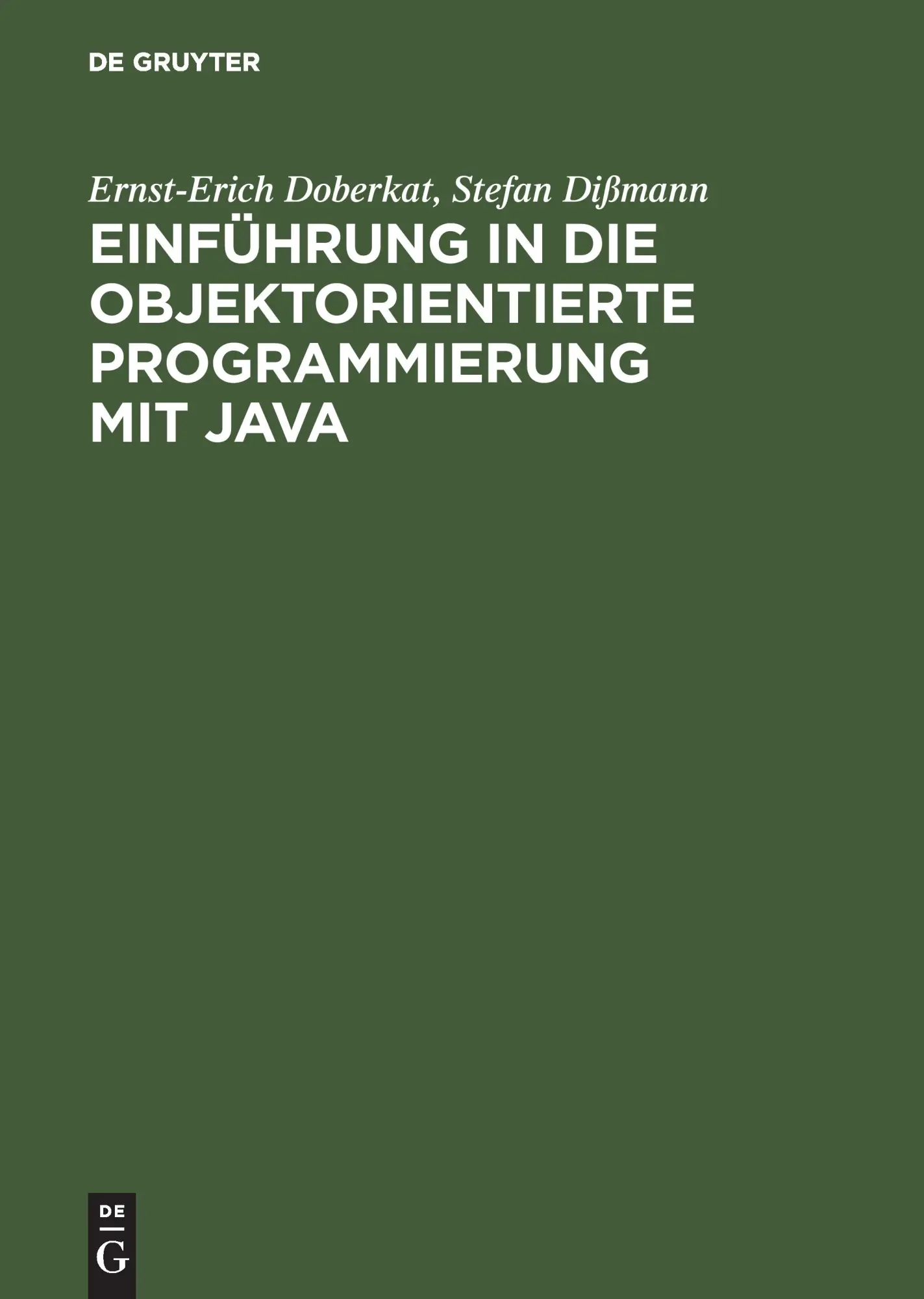 Cover: 9783486253429 | Einführung in die objektorientierte Programmierung mit Java | Buch