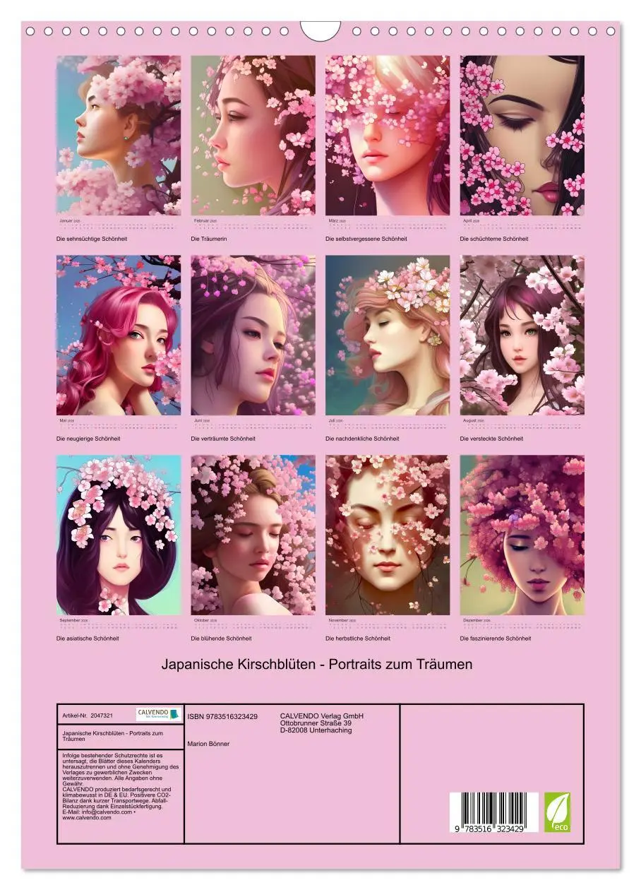 Bild: 9783516323429 | Japanische Kirschblüten - Portraits zum Träumen (Wandkalender 2026...