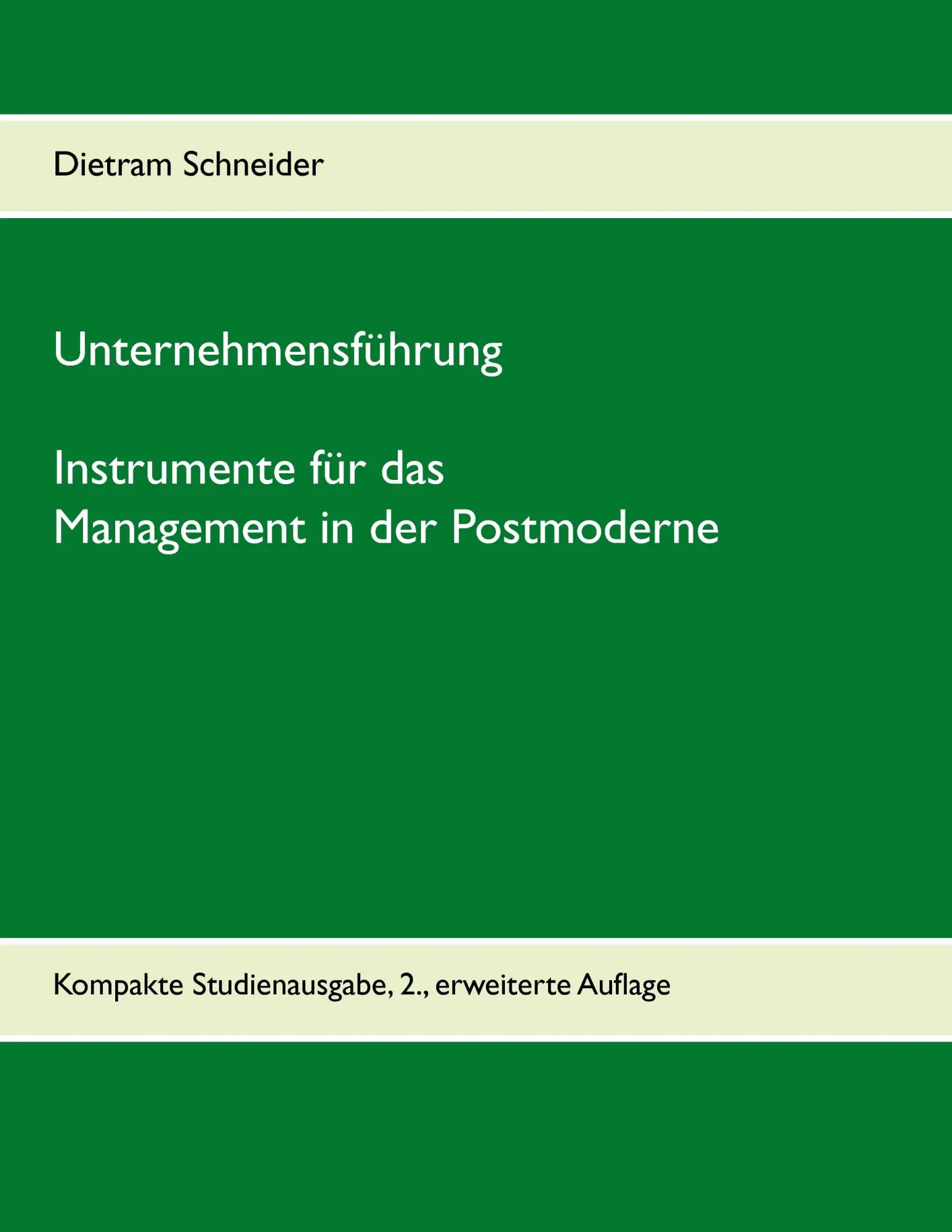 Cover: 9783738633429 | Unternehmensführung - Instrumente für das Management in der...
