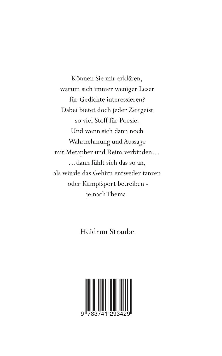 Rückseite: 9783741293429 | Nie mehr "Außer Betrieb" | Eine poetische Aufbaukur | Heidrun Straube