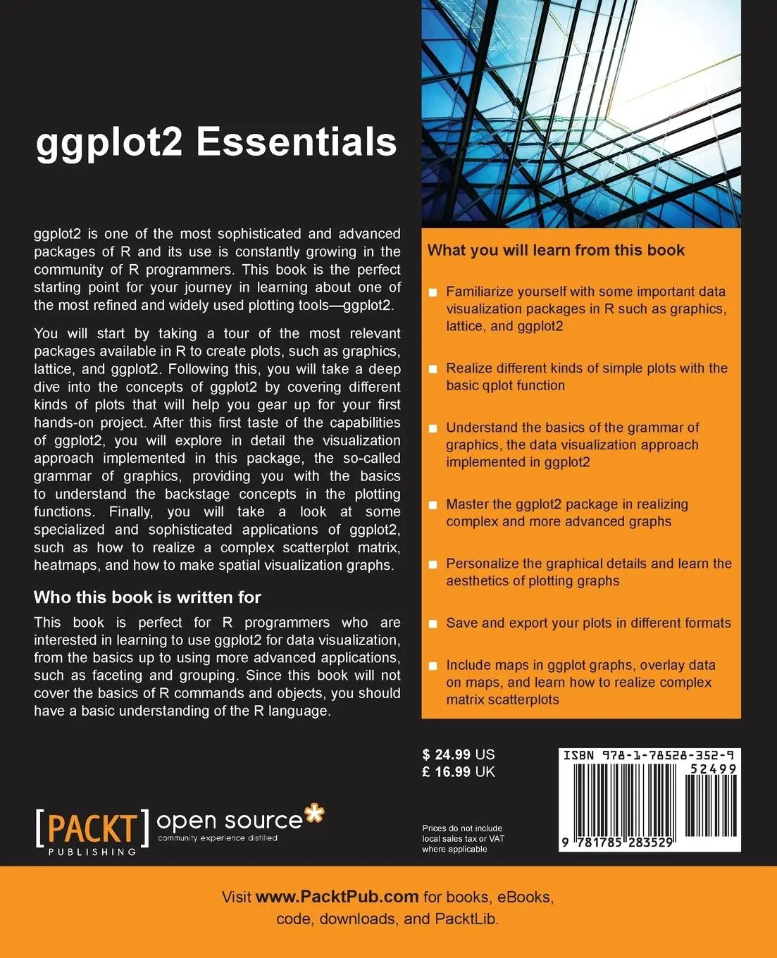 Rückseite: 9781785283529 | ggplot2 Essentials | Donato Teutonico | Taschenbuch | Englisch | 2015