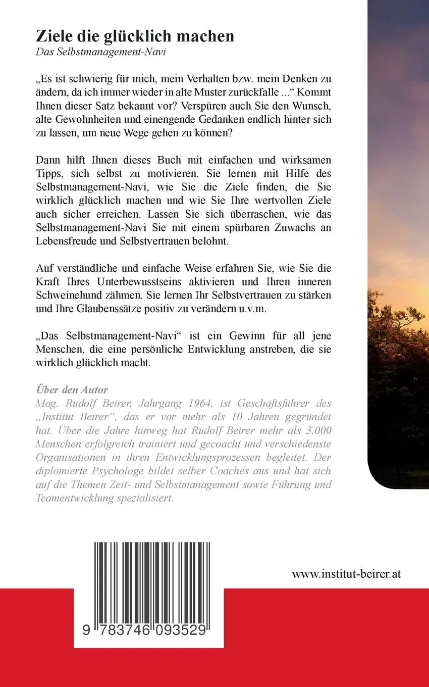 Rückseite: 9783746093529 | Ziele die glücklich machen | Das Selbstmanagement-Navi | Rudolf Beirer