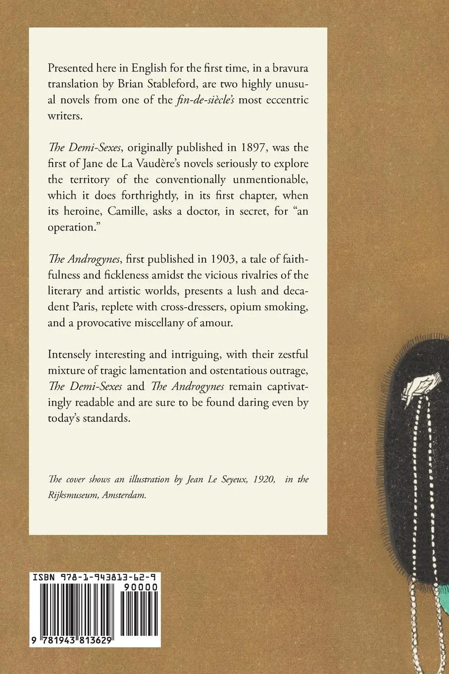 Rückseite: 9781943813629 | The Demi-Sexes and The Androgynes | Jane de La Vaudère | Taschenbuch