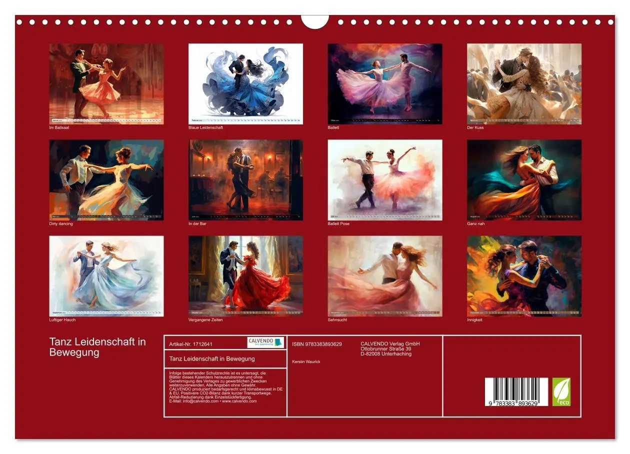 Bild: 9783383893629 | Tanz Leidenschaft in Bewegung (Wandkalender 2025 DIN A3 quer),...