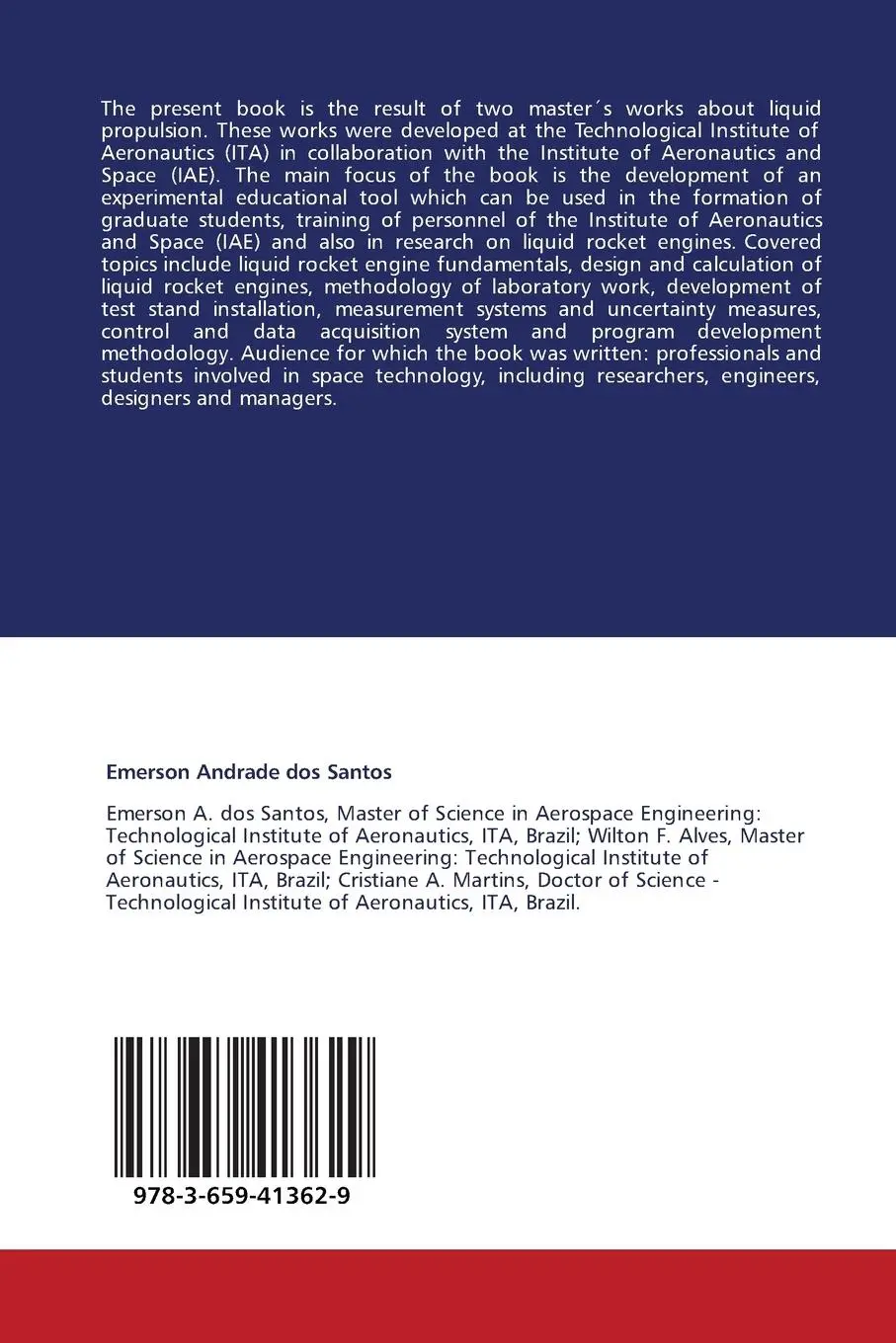 Rückseite: 9783659413629 | A Test Bench for Study of Liquid Rocket Engines | Santos (u. a.)