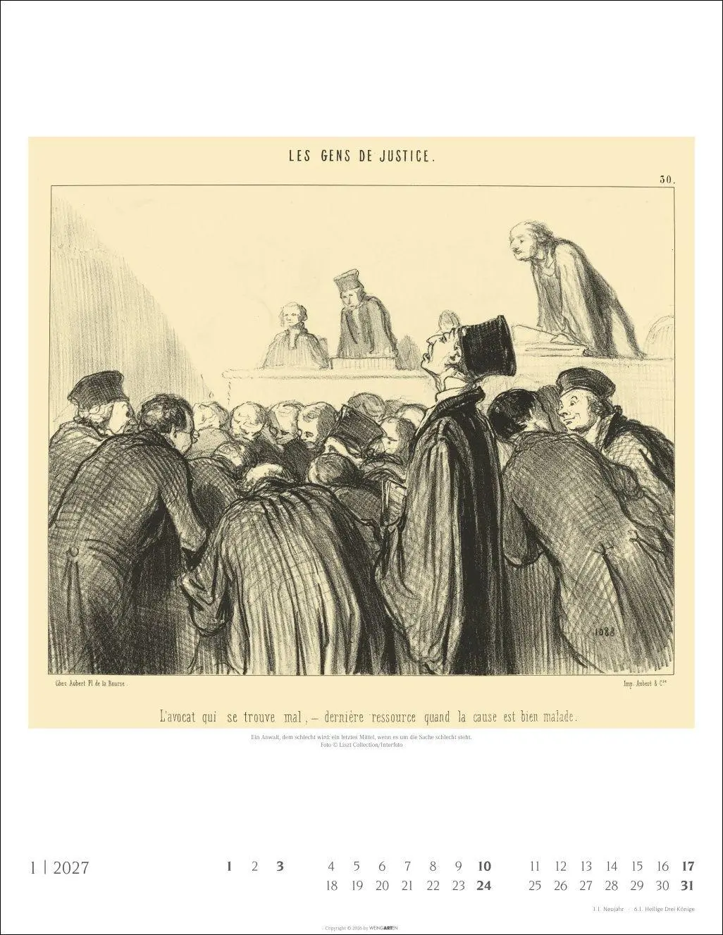 Bild: 9783839903629 | Honoré Daumier: Die Juristen Kalender 2027 | Honoré Daumier | Kalender