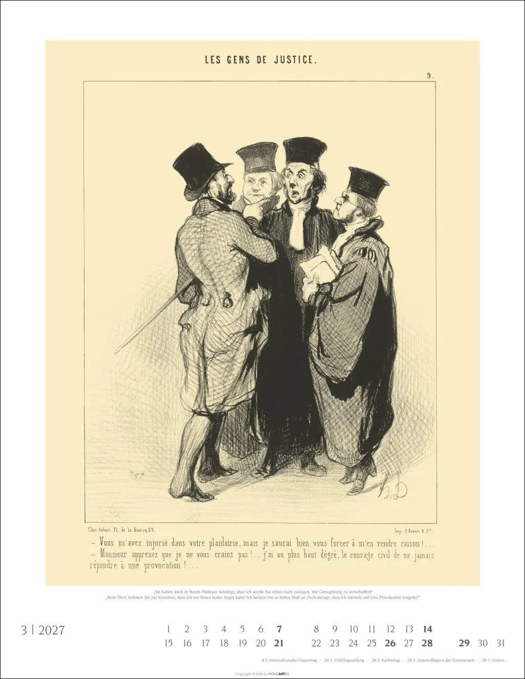 Bild: 9783839903629 | Honoré Daumier: Die Juristen Kalender 2027 | Honoré Daumier | Kalender