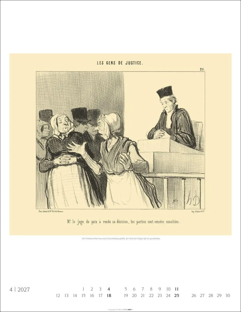 Bild: 9783839903629 | Honoré Daumier: Die Juristen Kalender 2027 | Honoré Daumier | Kalender