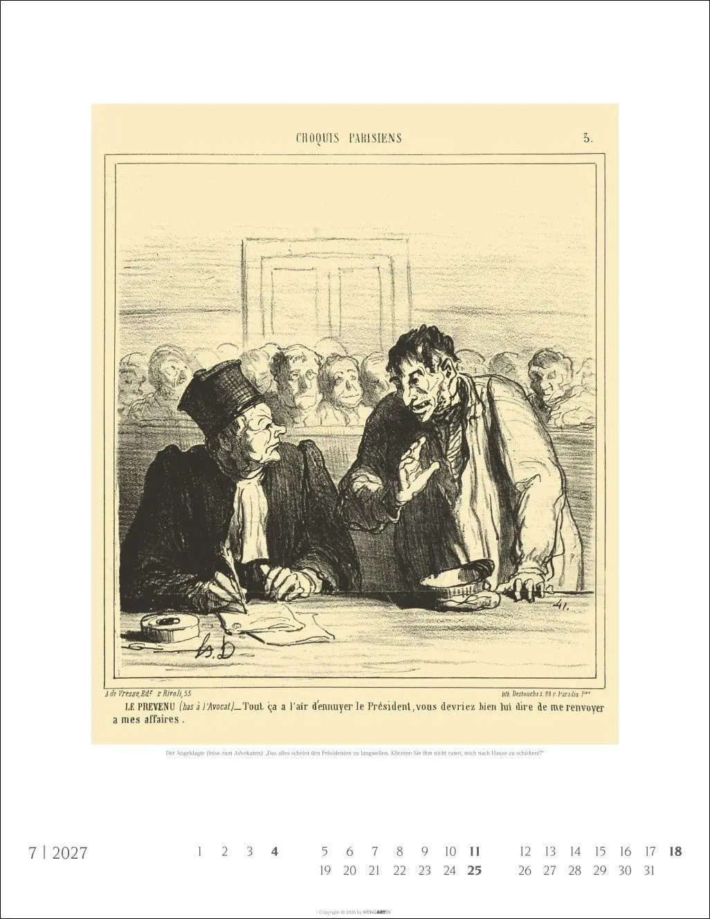 Bild: 9783839903629 | Honoré Daumier: Die Juristen Kalender 2027 | Honoré Daumier | Kalender