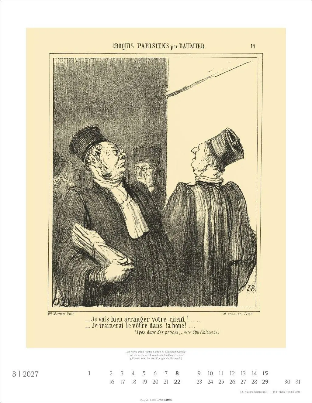Bild: 9783839903629 | Honoré Daumier: Die Juristen Kalender 2027 | Honoré Daumier | Kalender