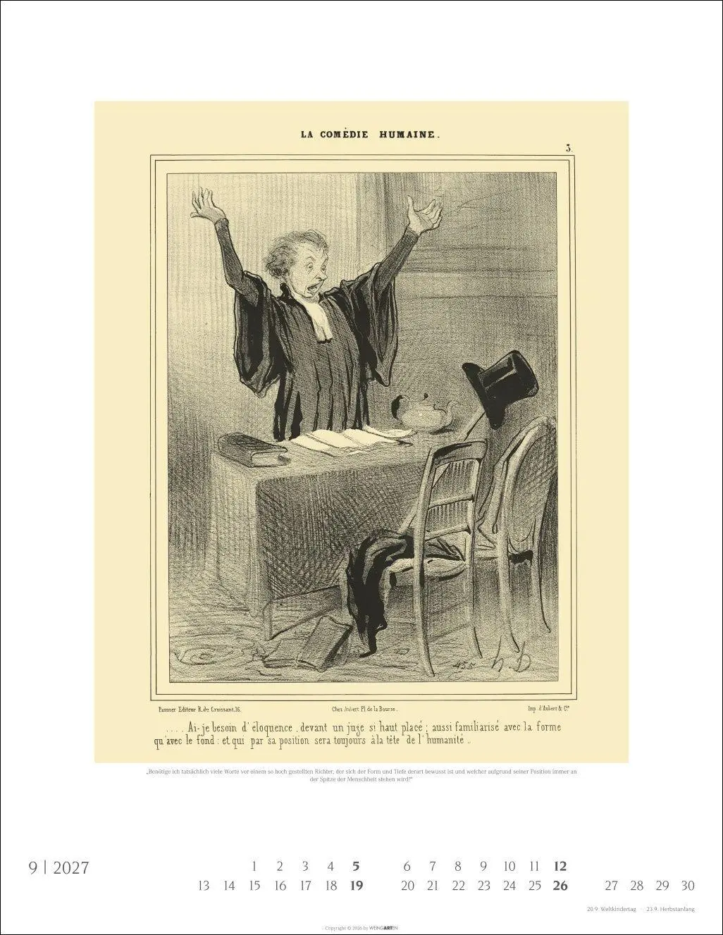 Bild: 9783839903629 | Honoré Daumier: Die Juristen Kalender 2027 | Honoré Daumier | Kalender