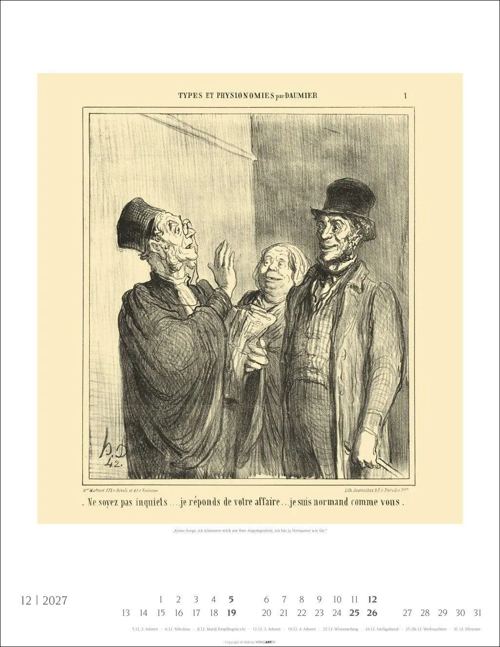 Bild: 9783839903629 | Honoré Daumier: Die Juristen Kalender 2027 | Honoré Daumier | Kalender