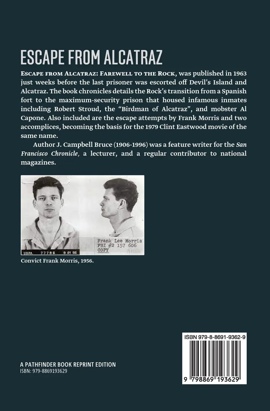 Rückseite: 9798869193629 | Escape from Alcatraz | A Farewell to the Rock | J. Campbell Bruce