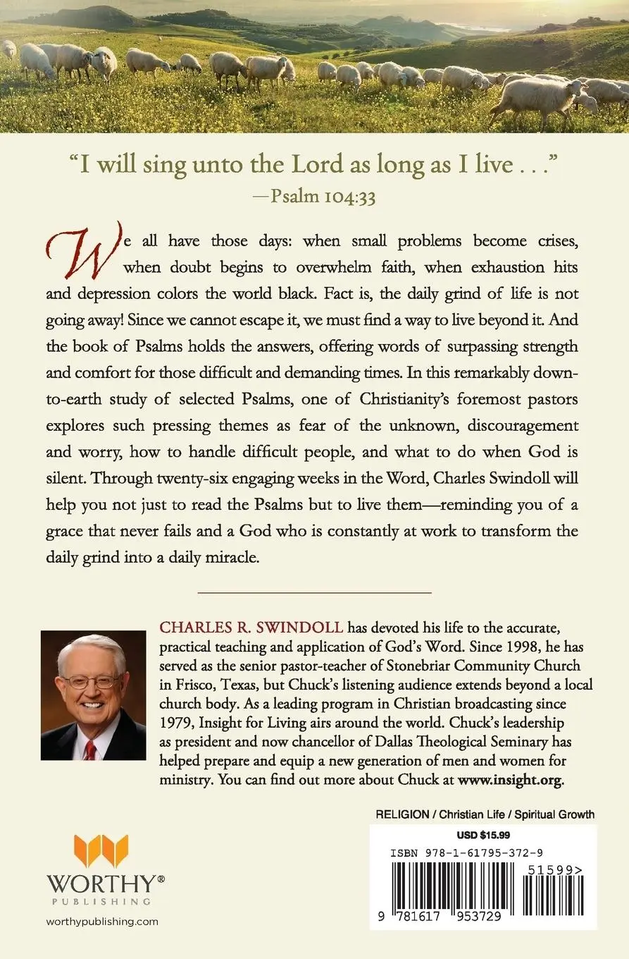 Rückseite: 9781617953729 | Living the Psalms | Charles R Swindoll | Taschenbuch | Englisch | 2018