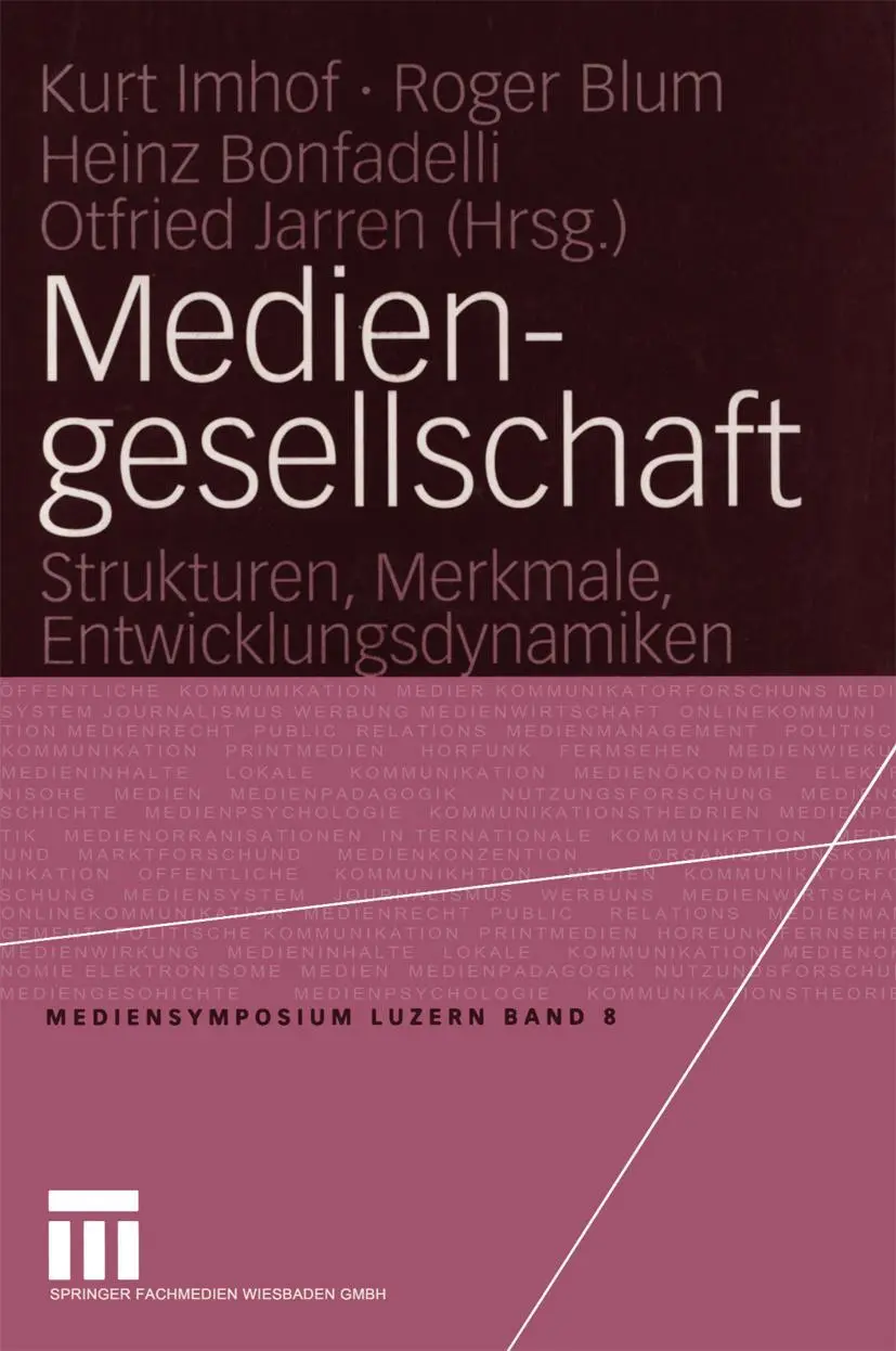 Cover: 9783531143729 | Mediengesellschaft | Strukturen, Merkmale, Entwicklungsdynamiken