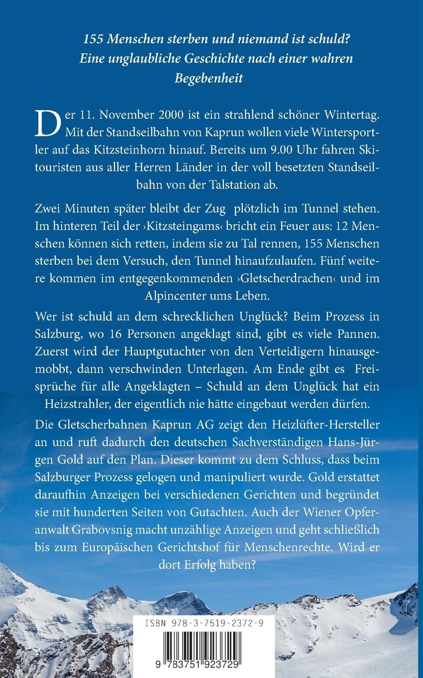 Rückseite: 9783751923729 | Todesfahrt auf das Kitzsteinhorn | Roman | Iris Rahlek | Taschenbuch