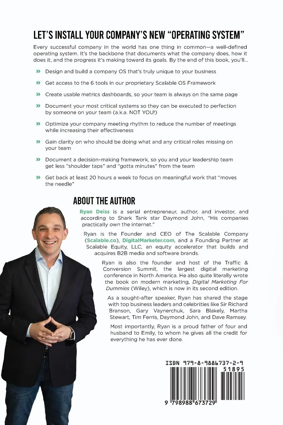 Rückseite: 9798988673729 | Get Scalable | Ryan Deiss | Taschenbuch | Englisch | 2023