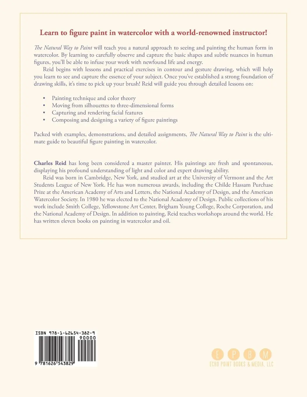 Rückseite: 9781626543829 | The Natural Way to Paint | Charles Reid | Taschenbuch | Englisch
