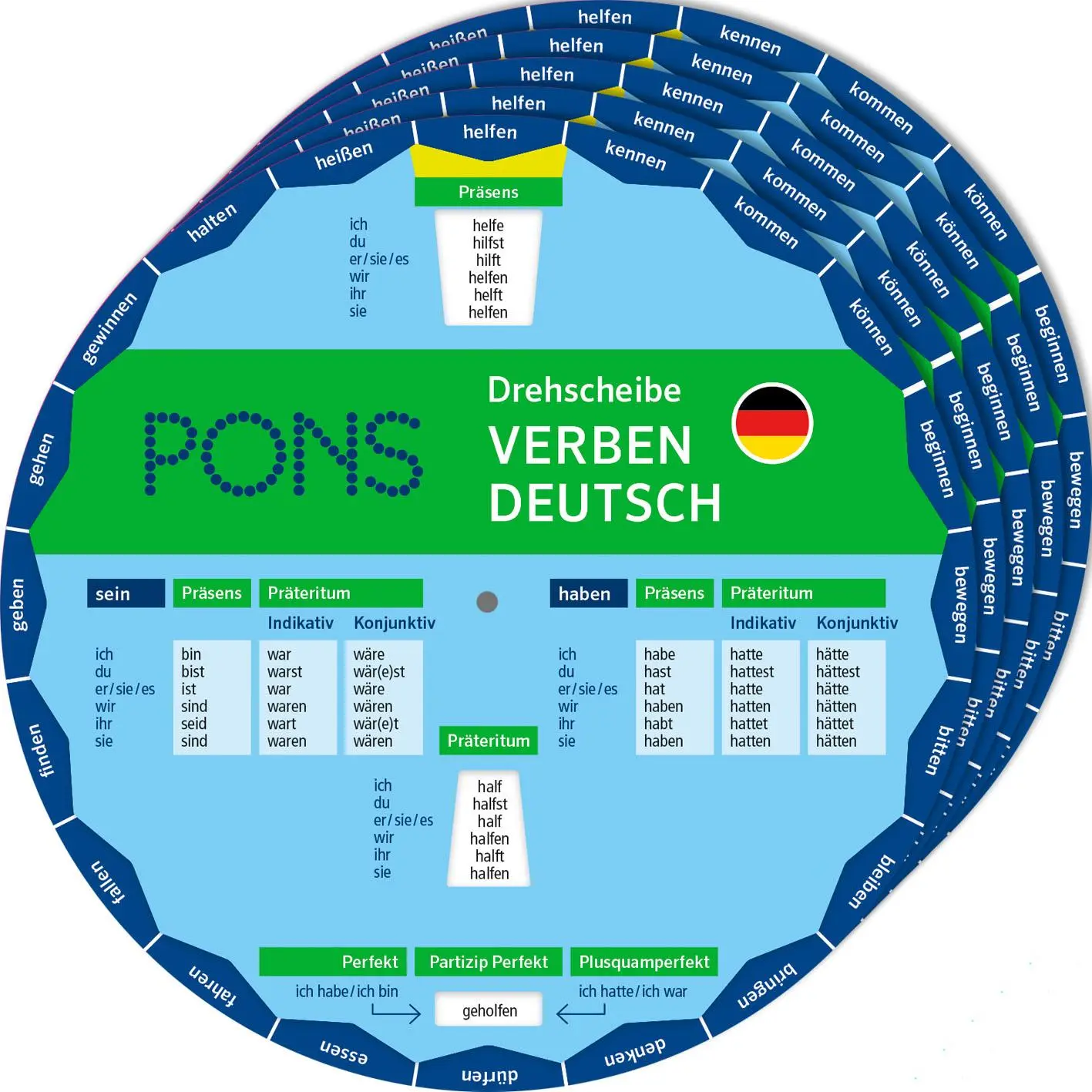 Cover: 9783125163829 | PONS Drehscheibe Verben Deutsch | Taschenbuch | 1 S. | Deutsch | 2023