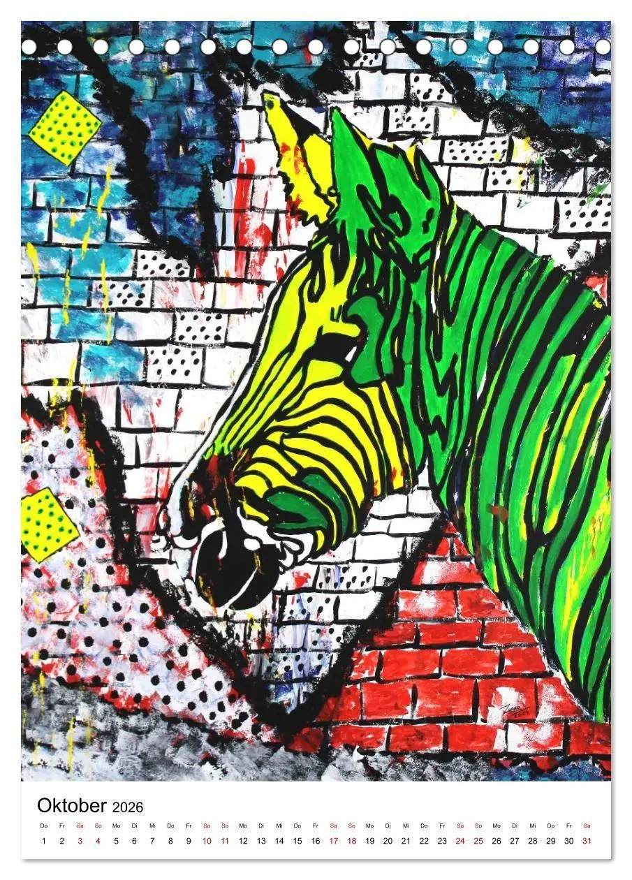 Bild: 9783516693829 | Pop Art Animals - Atelier Zippo (Tischkalender 2026 DIN A5 hoch),...
