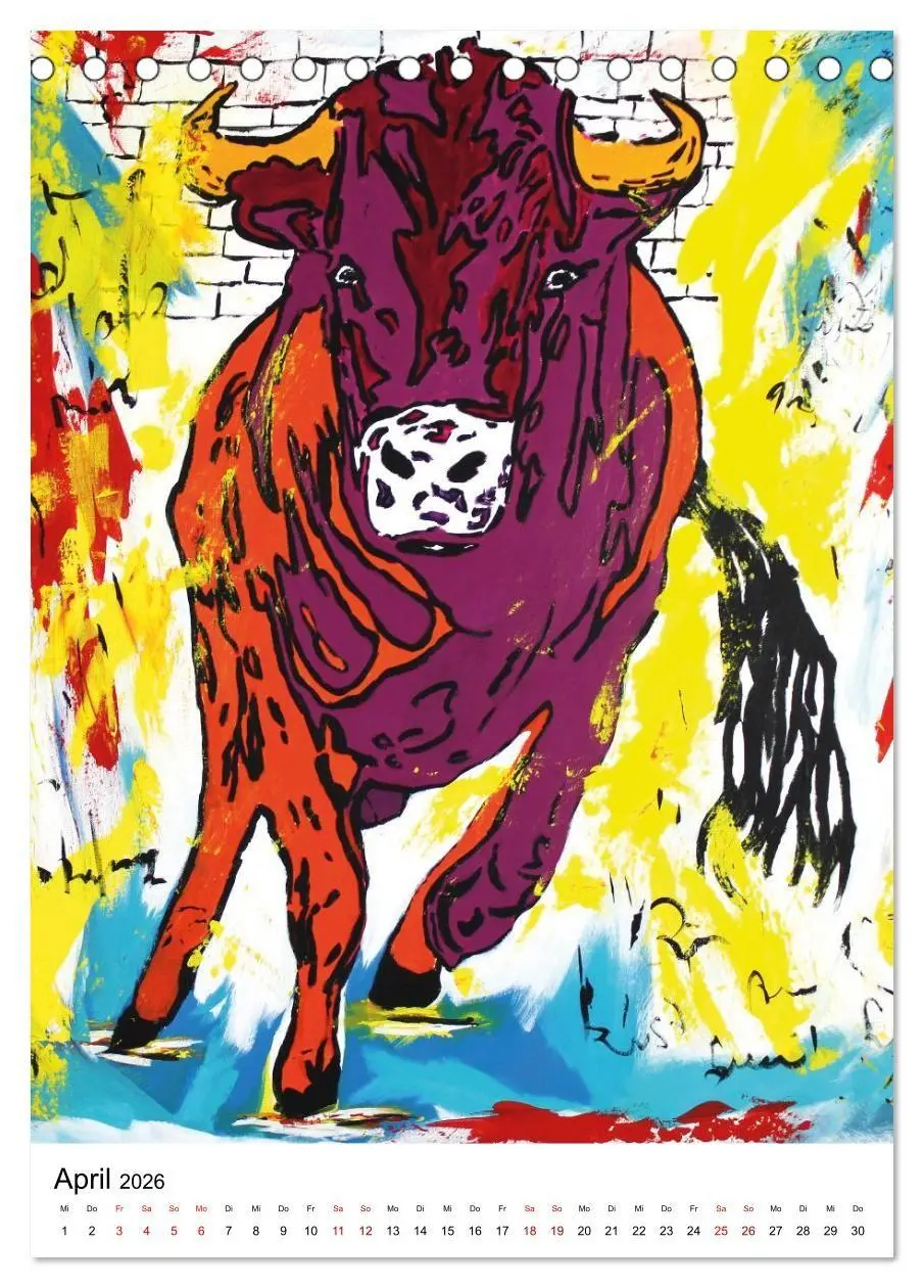 Bild: 9783516693829 | Pop Art Animals - Atelier Zippo (Tischkalender 2026 DIN A5 hoch),...
