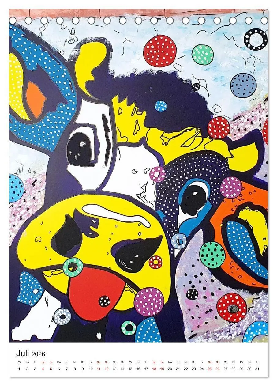 Bild: 9783516693829 | Pop Art Animals - Atelier Zippo (Tischkalender 2026 DIN A5 hoch),...