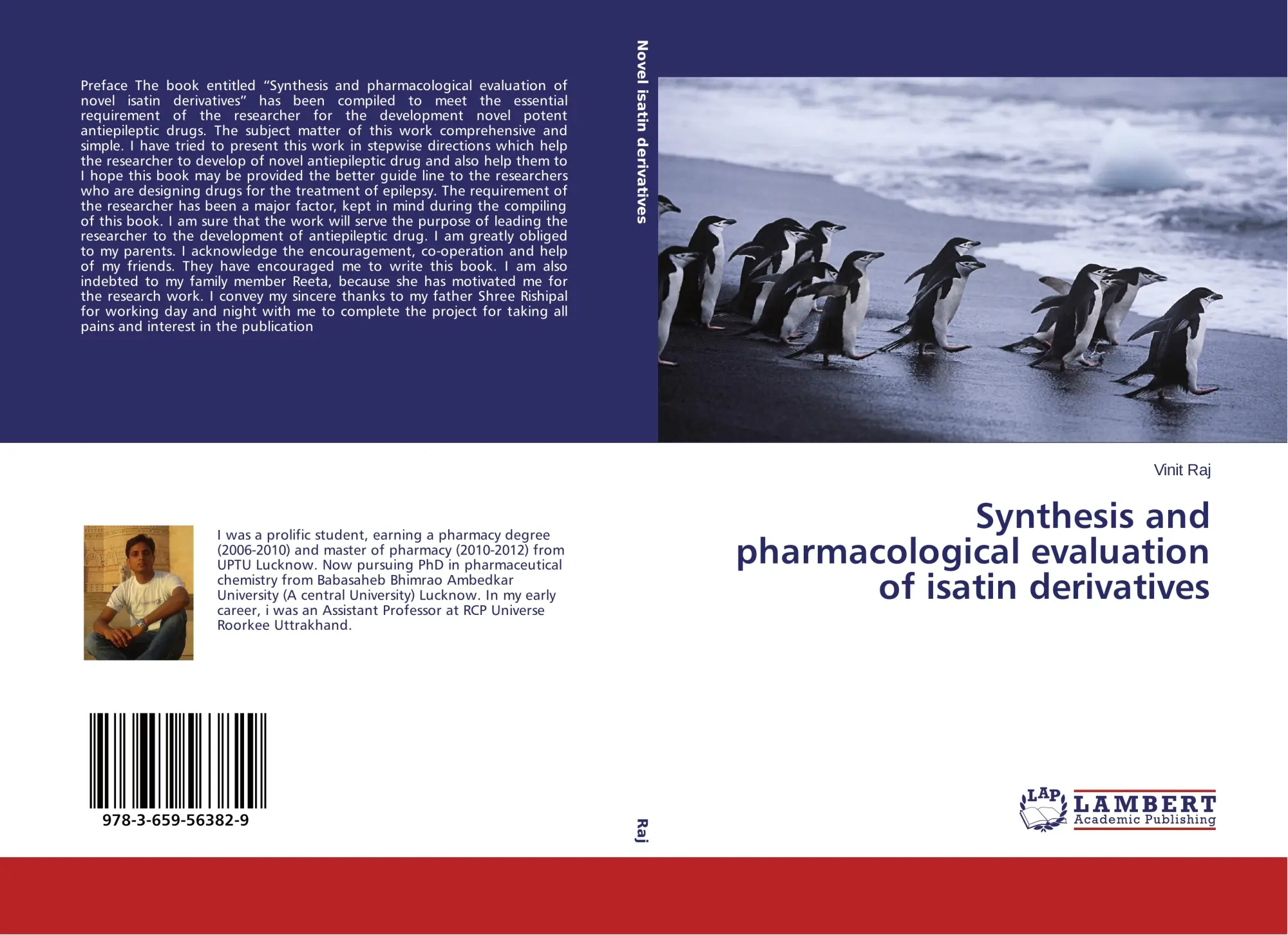 Cover: 9783659563829 | Synthesis and pharmacological evaluation of isatin derivatives | Raj